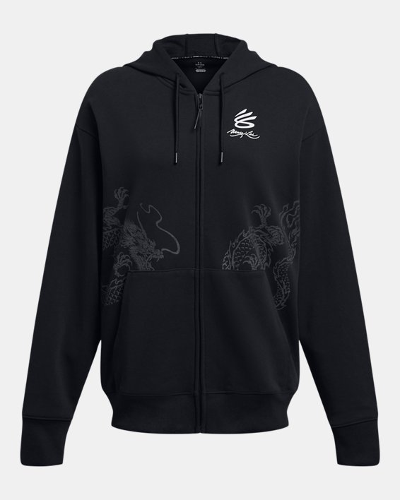 Women's Curry x Bruce Lee Lunar New Year 'Future Dragon' Full-Zip Hoodie in Black image number 0